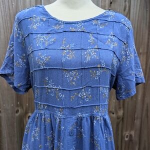 90s cottagecore floral midi dress